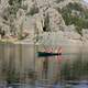 Canoe in the lake in Custer State Park, South Dakota