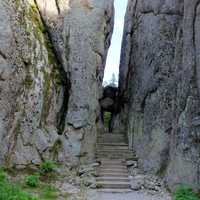 Crack in the hill in Custer State Park, South Dakota