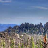 Landscape and skies in Custer State Park, South Dakota