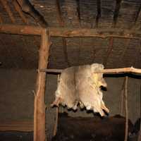 Cloth inside indian dwelling in Mitchell, South Dakota