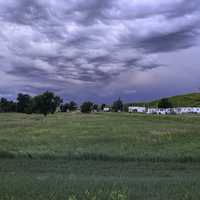 Heavy Clouds over the grasslands of Wasta, South Dakota