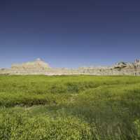 Rocky Hills and Yellow Flowers