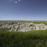 The Edge of a cliff at Badlands National Park