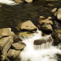 Cascading Water Closeup in Great Smoky Mountains National Park, Tennessee