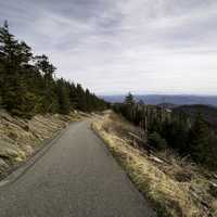 Clingman's Dome Trail to the top landscape in Great Smoky Mountains National Park, Tennessee