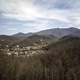 Mountains and the town of Gatlingburg in Tennessee