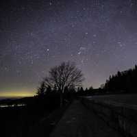 Stars above Newfound Gap at Great Smokey Mountains National Park, Tennessee