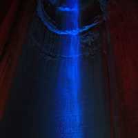 Ruby Falls in Blue at Lookout Mountain, Tennessee