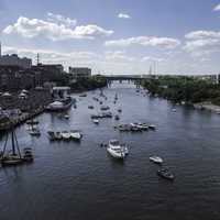 Boats on the Cumberland River in Nashville