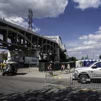 Bridge, truck,and sky in Nashville, Tennessee