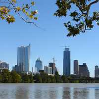 Austin Skyline from across the lake in Texas