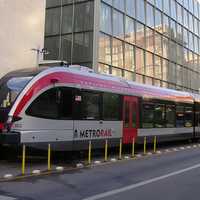 Subway and tram in Austin, Texas