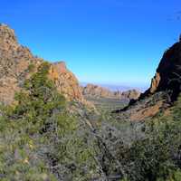 Between two peaks at Big Bend National Park, Texas