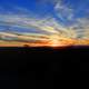 Dark sunset over the desert at Big Bend National Park, Texas