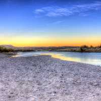Dusk at the Rio Grande at Big Bend National Park, Texas