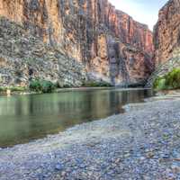 Flowing into Santa Elena Canyon at Big Bend National Park, Texas