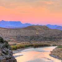 Flowing into the sunset at Big Bend National Park, Texas