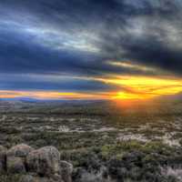 Last light over the hills at Big Bend National Park, Texas