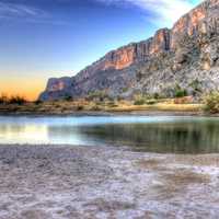 Looking across the Rio Grande at Big Bend National Park, Texas