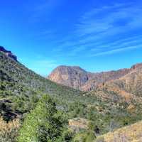 Looking at mountains and sky at Big Bend National Park, Texas