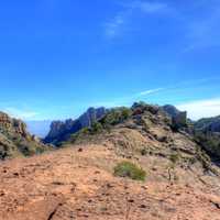 Looking at the peak at Big Bend National Park, Texas