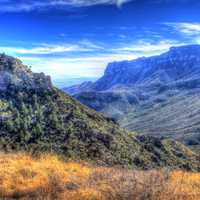 Looking far away into the Chisos at Big Bend National Park, Texas
