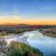 Overview of the Rio Grande at Dusk at Big Bend National Park, Texas