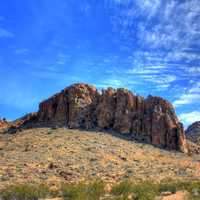 Rock Crest in the desert at Big Bend National Park, Texas