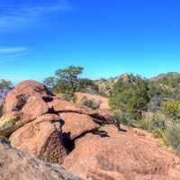 Rock outcropping at the peak at Big Bend National Park, Texas