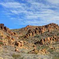 Rocky Hills under sky at Big Bend National Park, Texas