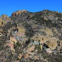 Rocky surface near the peak at Big Bend National Park, Texas