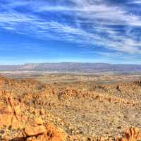 Skies over desert rocks at Big Bend National Park, Texas