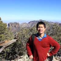 Standing at the Summit at Big Bend National Park, Texas