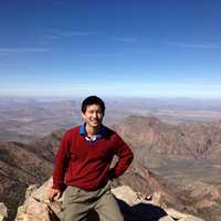 Standing at the top at Big Bend National Park, Texas