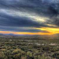 Sunset over the hill at Big Bend National Park, Texas