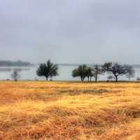 Looking at Whiterock Lake from hill in Dallas, Texas