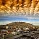 Red Clouds above the city of El Paso, Texas