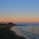 Seaside Town at Dusk at Galveston Island State Park, Texas