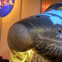 Nose of space shuttle in Houston, Texas