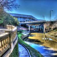 Bayou river in the city in Houston, Texas