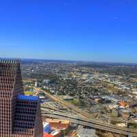 City below in Houston, Texas