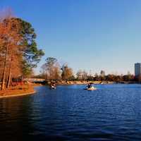 Lake at Hermann Park in Houston, Texas