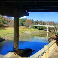 River under the bridge in Houston, Texas