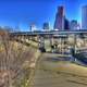 Skyline above the bridge in Houston, Texas