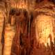 Stalactites from ceiling in Natural Bridge Caverns, Texas