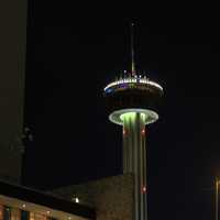 Tall Tower at Night in San Antonio, Texas