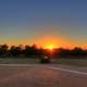 Sunset over Parking lot at San Jacinto Monument, Texas