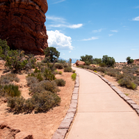 Balanced Rock walking on the path