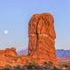 Moonrise over Balanced Rock at Arches National Park