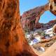 Snow and arches in Utah